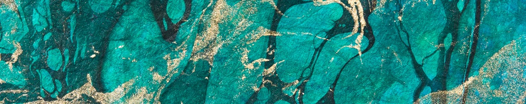 Street Style. Bold patterns, tinted lenses, and modern aviators full of fun and color. Image of teal, textured paper with strands of gold and black.