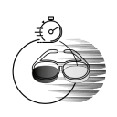 Illustration of clear lens with a hint of protective tint indoors.