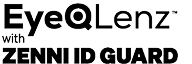 EyeQ lens and zenni ID guard logo
