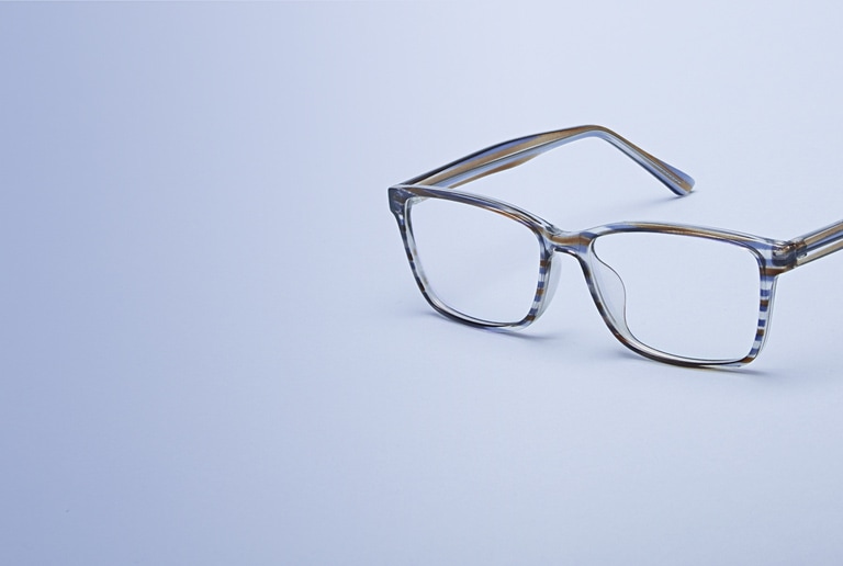 Brown Stripe rectangle glasses 2023615.