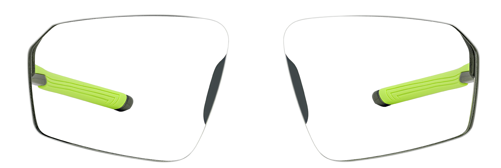 Front view of Zunnies - Rectangle Wrap-Around Sunglasses 1010124 in Green