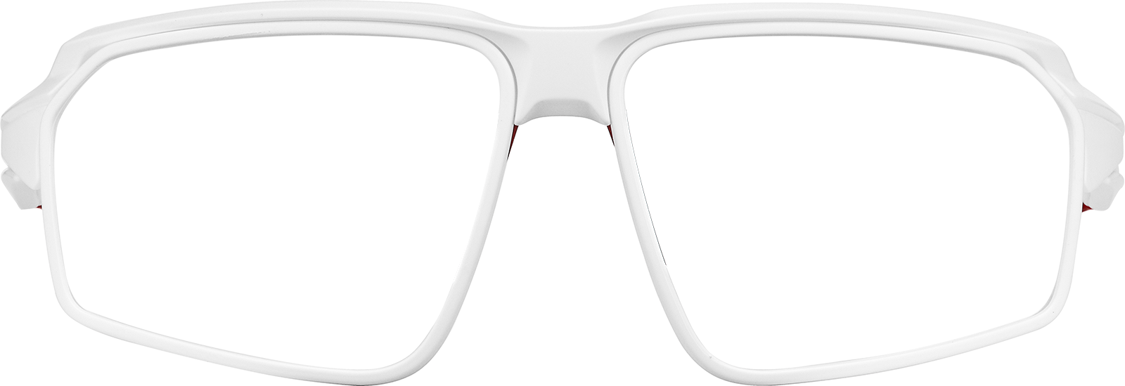 Front view of Zunnies - Rectangle Wrap-Around Sunglasses 1010130 in White