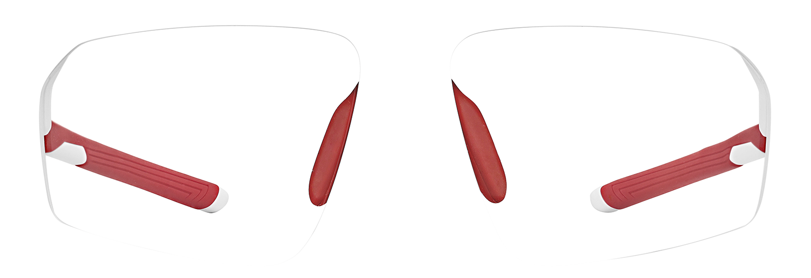 Front view of Zunnies - Rectangle Wrap-Around Sunglasses 1010130 in White