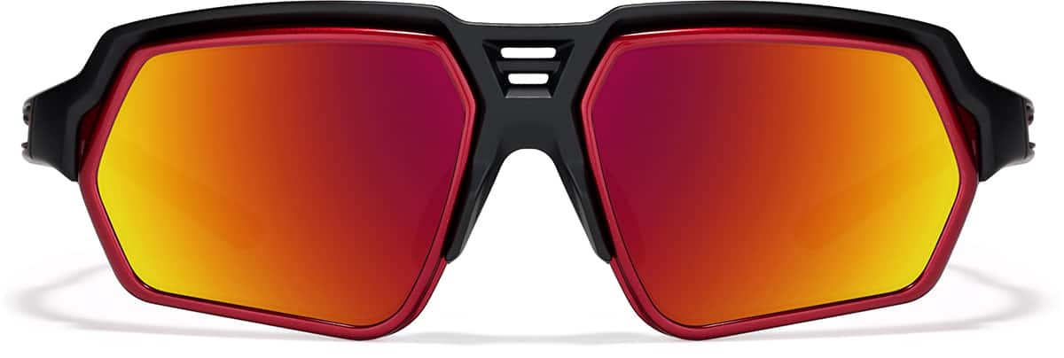 Front view of Zunnies - Wrap-Around Sunglasses 1010218 in Red