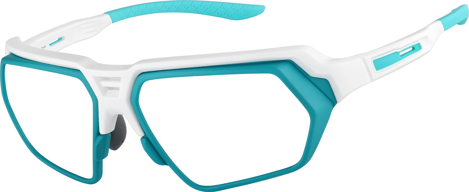 Angle view of Zunnies - Wrap-Around Sunglasses 1010316 in White and Blue