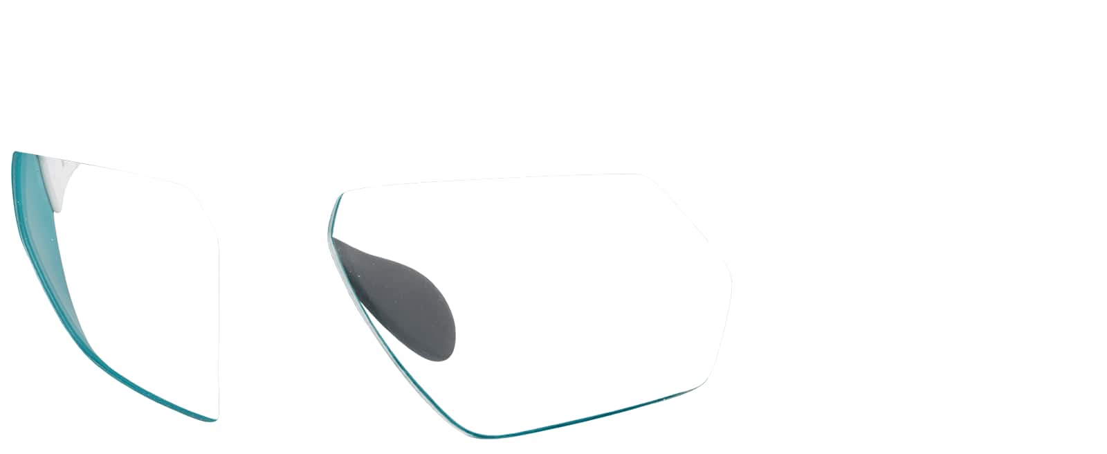 Angle view of Zunnies - Wrap-Around Sunglasses 1010316 in White and Blue