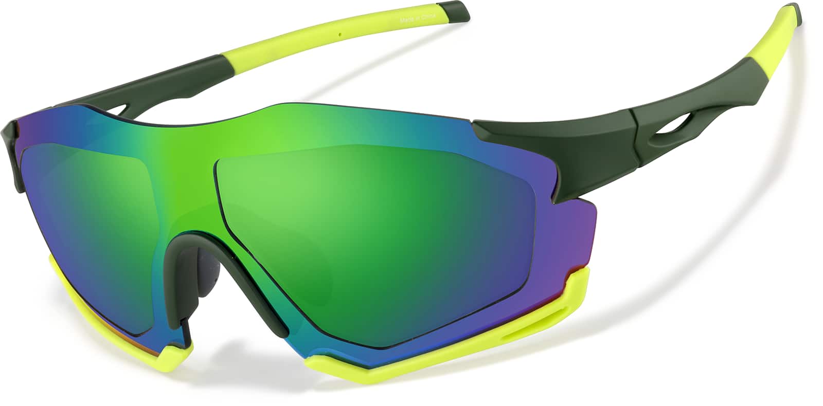 Angle view of Zunnies - Wrap-Around Visor Sunglasses 1010522 in Yellow and Black