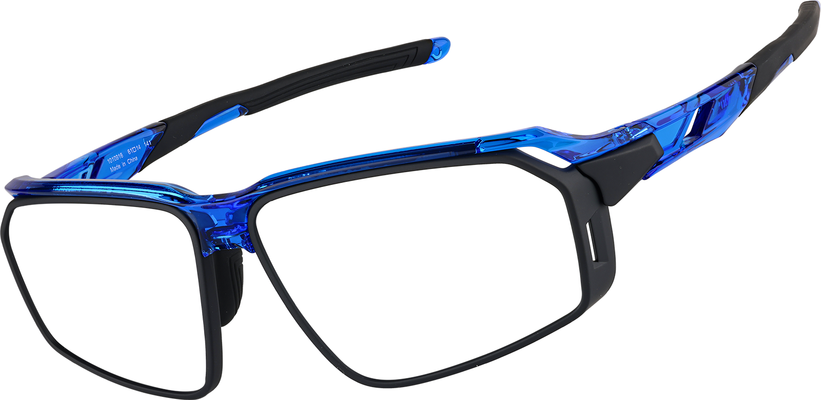 Angle view of Zunnies - Active Wrap-Around Sunglasses 1010916 in Blue
