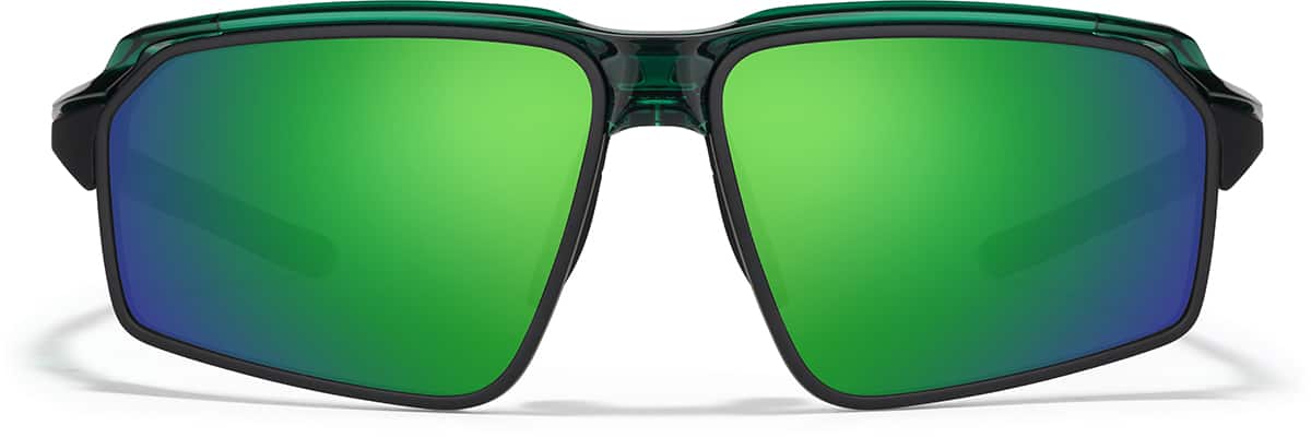 Front view of Zunnies - Active Wrap-Around Sunglasses 1010924 in Green