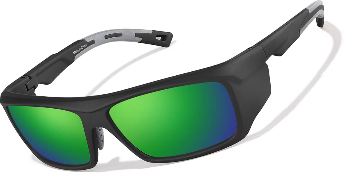 Angle view of Zunnies - Rectangle Sunglasses 1011221 in Black