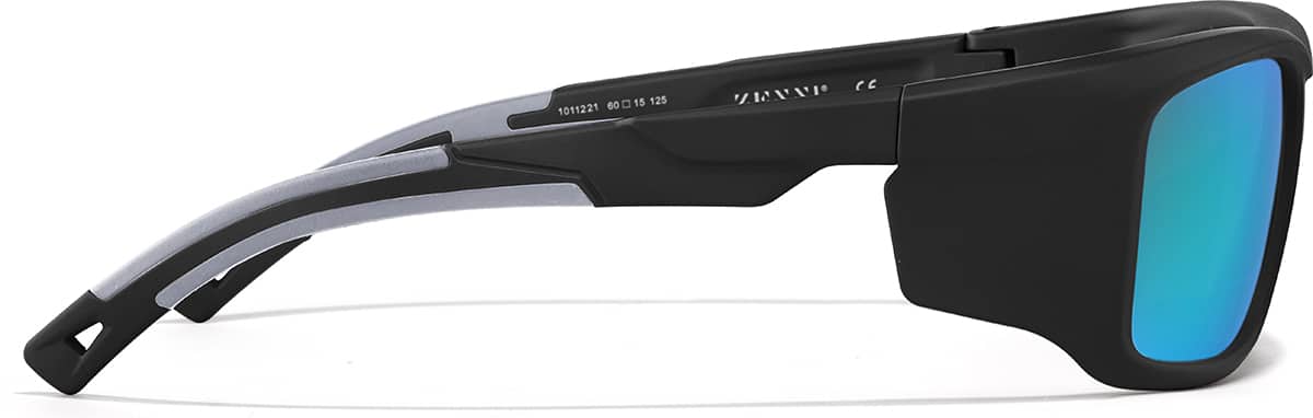 Side view of Zunnies - Rectangle Sunglasses 1011221 in Black