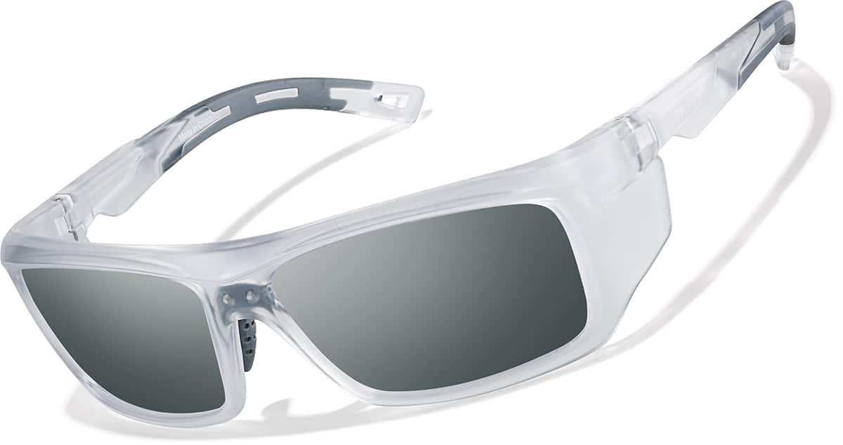 Angle view of Zunnies - Rectangle Sunglasses 1011223 in Clear