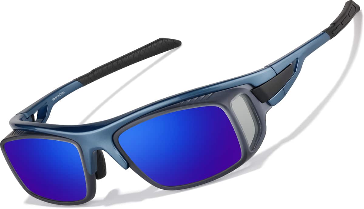 Angle view of Zunnies - Wrap-Around Sunglasses 1011316 in Blue