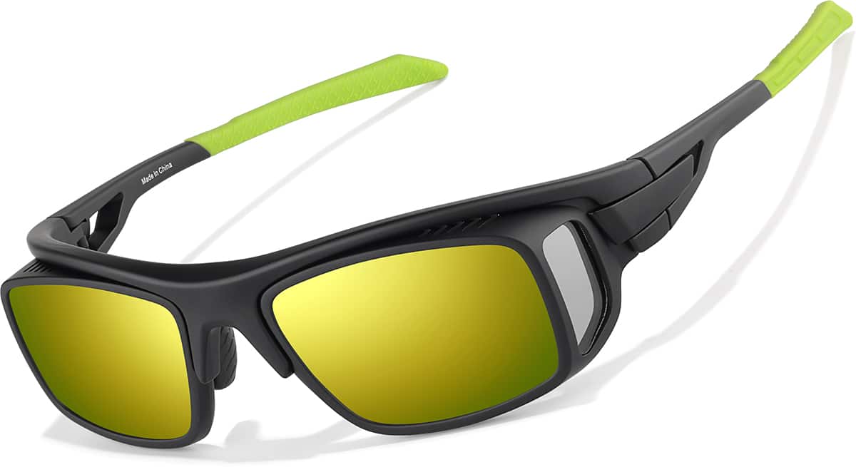 Angle view of Zunnies - Wrap-Around Sunglasses 1011351 in Black