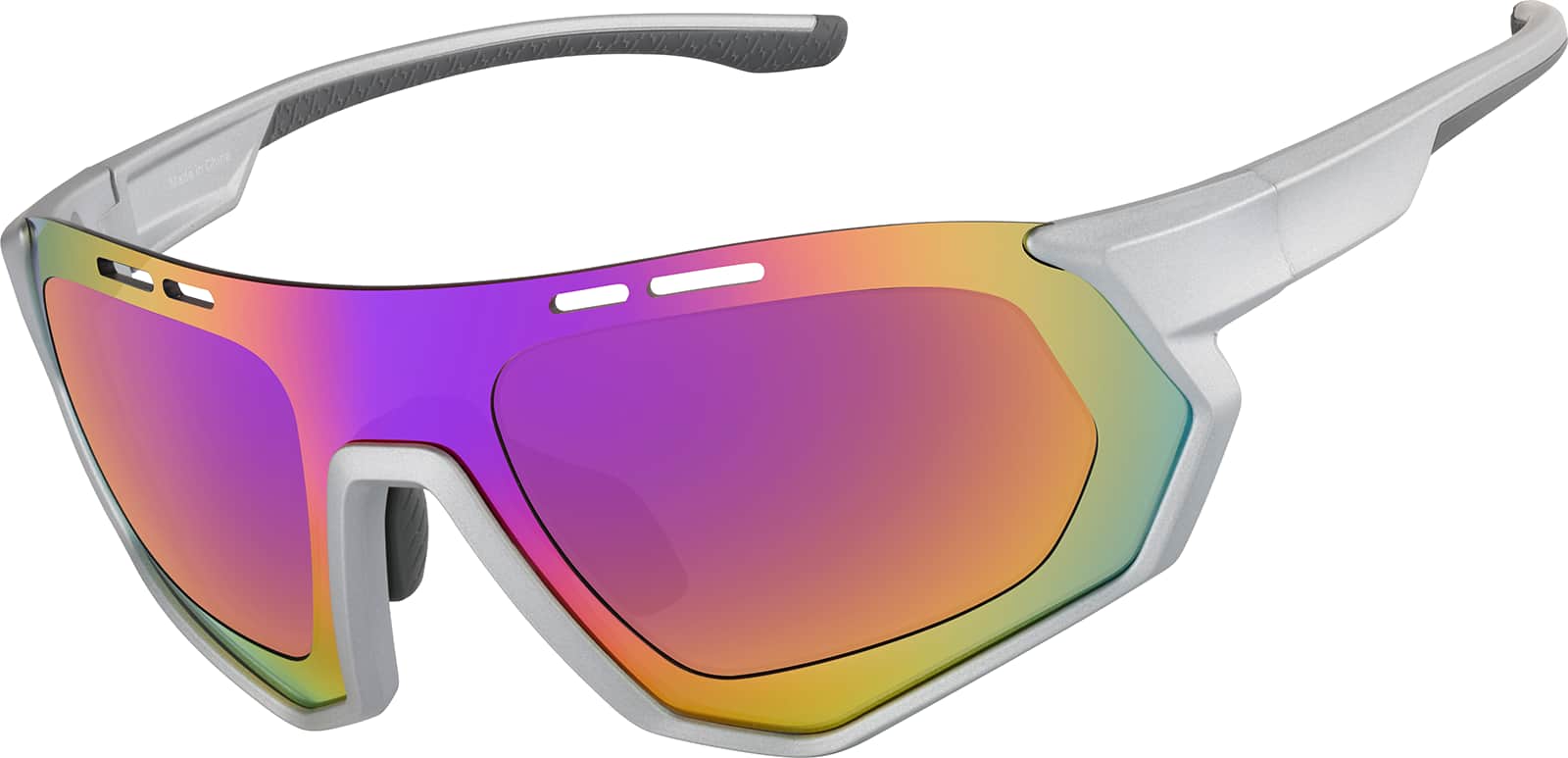 Angle view of Zunnies -Wrap-Around Sunglasses 1011911 in Silver