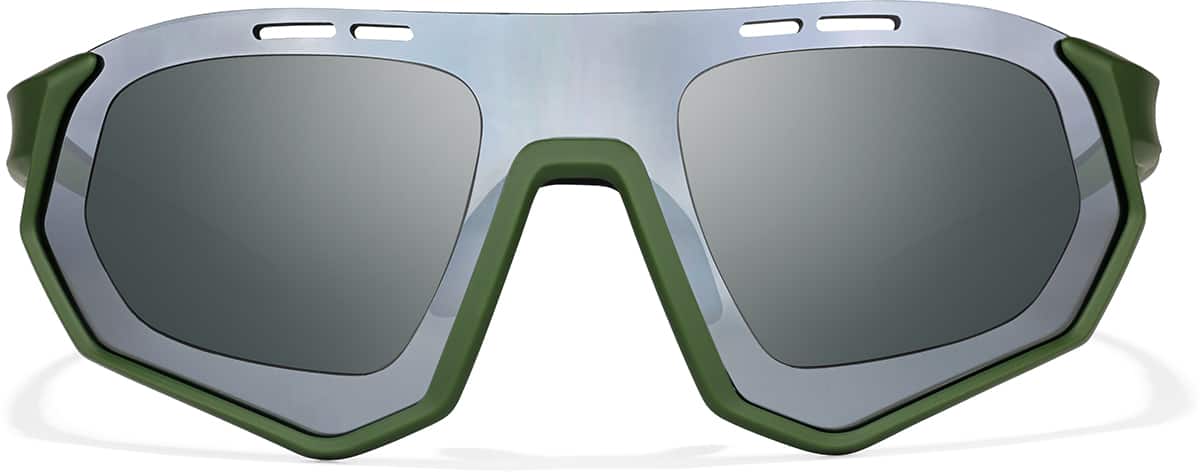 Front view of Zunnies -Wrap-Around Sunglasses 1011924 in Green