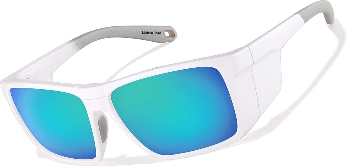 Angle view of Zunnies - Square Sunglasses 1012030 in White