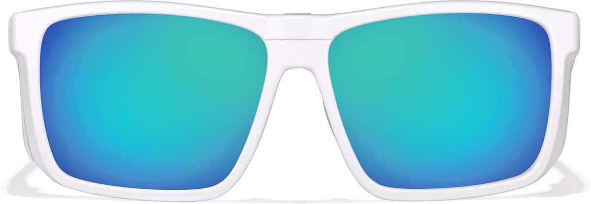 Front view of Zunnies - Square Sunglasses 1012030 in White
