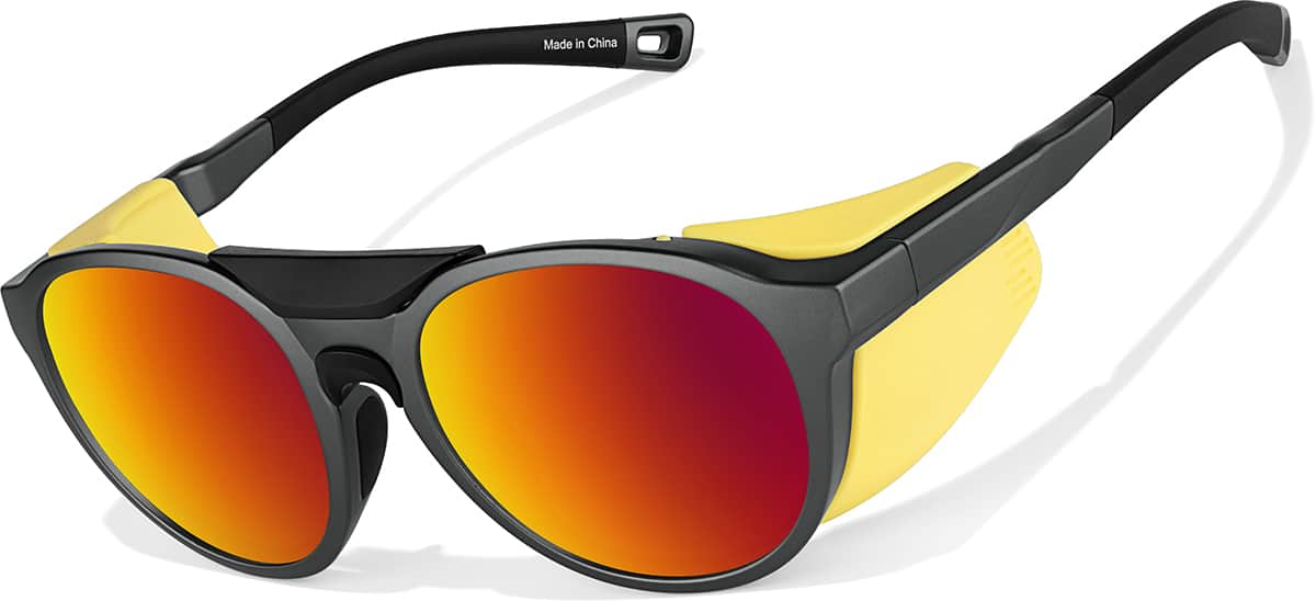 Angle view of Zunnies - Round Sports Sunglasses 1012412 in Gray