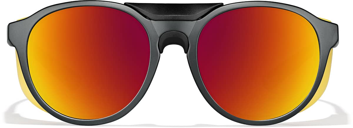 Front view of Zunnies - Round Sports Sunglasses 1012412 in Gray