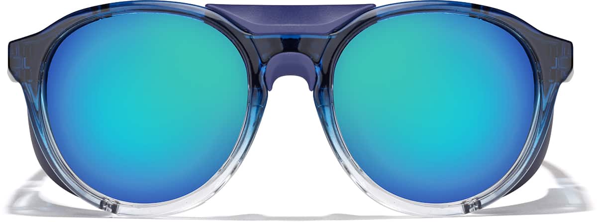 Front view of Zunnies - Round Sports Sunglasses 1012416 in Blue