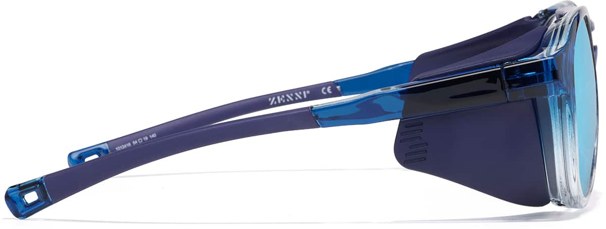 Side view of Zunnies - Round Sports Sunglasses 1012416 in Blue
