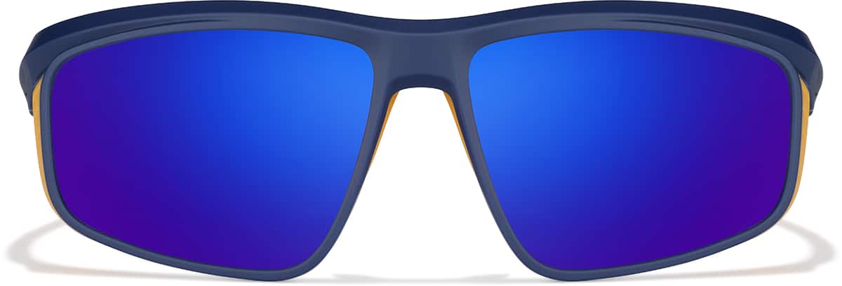 Front view of Zunnies -Wrap-Around Sports Sunglasses 1012816 in Blue