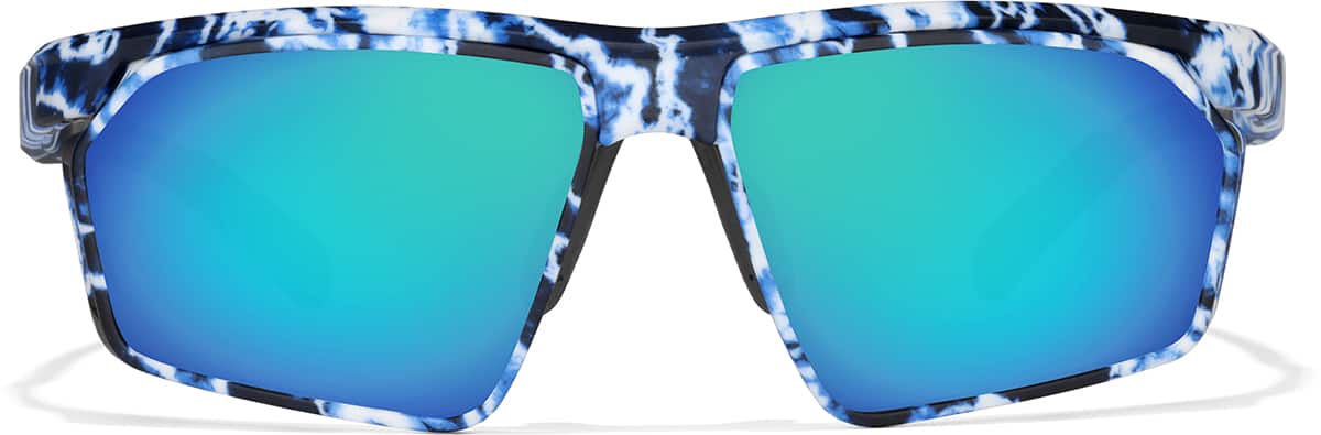 Front view of Zunnies -Wrap-Around Sports Sunglasses 1013041 in Pattern