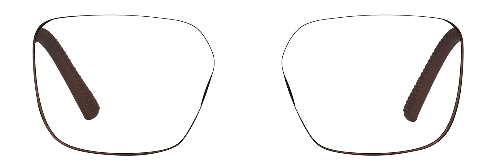 Front view of Zunnies - Rectangle Sunglasses 1013115 in Brown