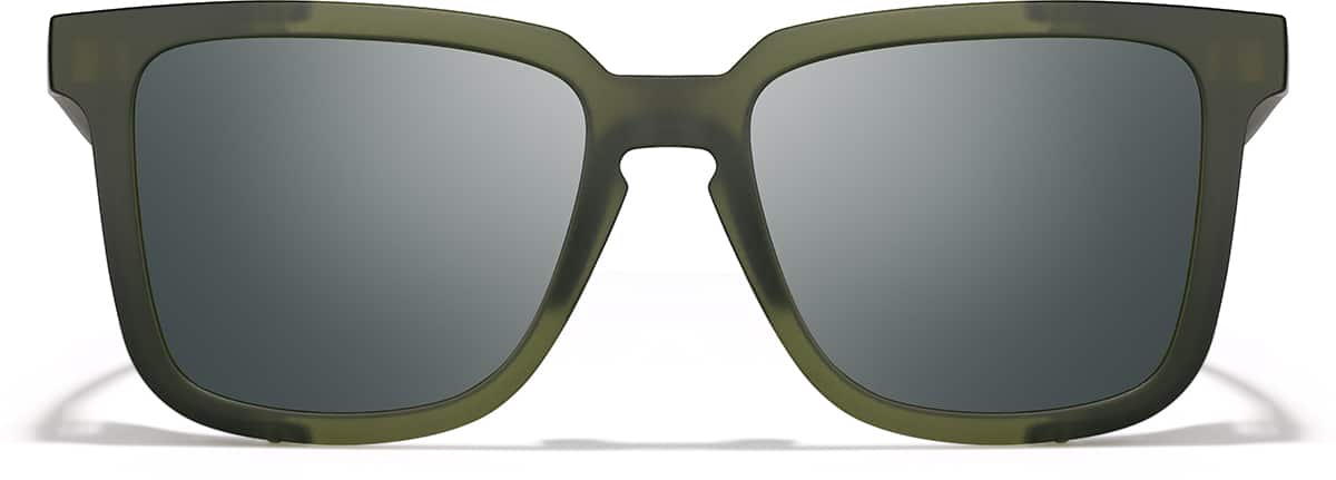 Front view of Zunnies - Sports Square Sunglasses 1013224 in Green