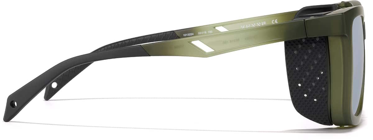 Side view of Zunnies - Sports Square Sunglasses 1013224 in Green