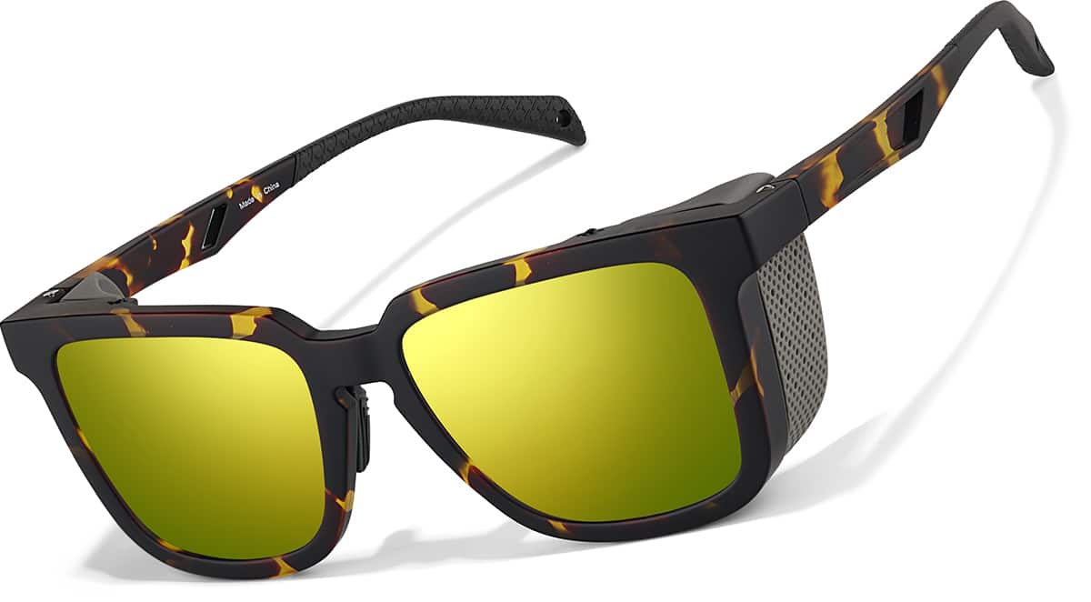 Angle view of Zunnies - Sports Square Sunglasses 1013225 in Tortoiseshell