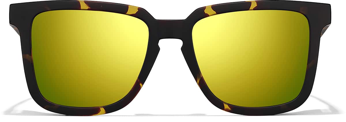 Front view of Zunnies - Sports Square Sunglasses 1013225 in Tortoiseshell