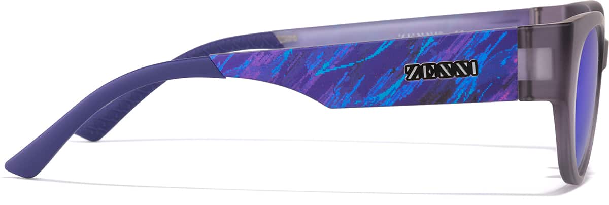 Side view of Zunnies - Sports Oval Sunglasses 1013317 in Purple