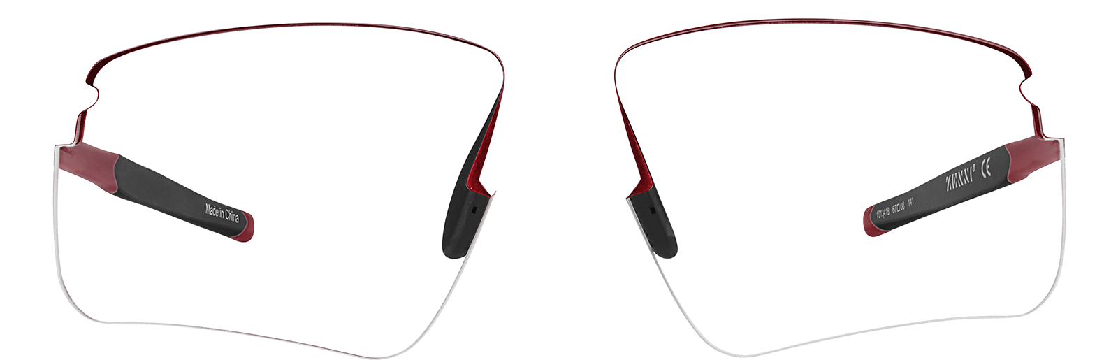 Front view of Zunnies - Wrap-Around Sunglasses 1013418 in Red