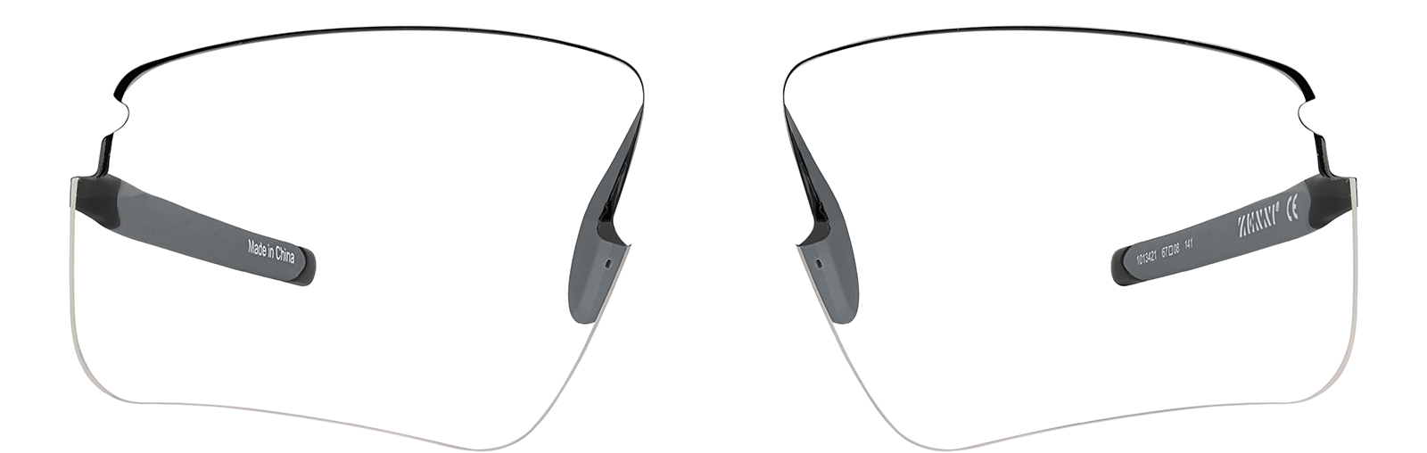 Front view of Zunnies - Wrap-Around Sunglasses 1013421 in Black