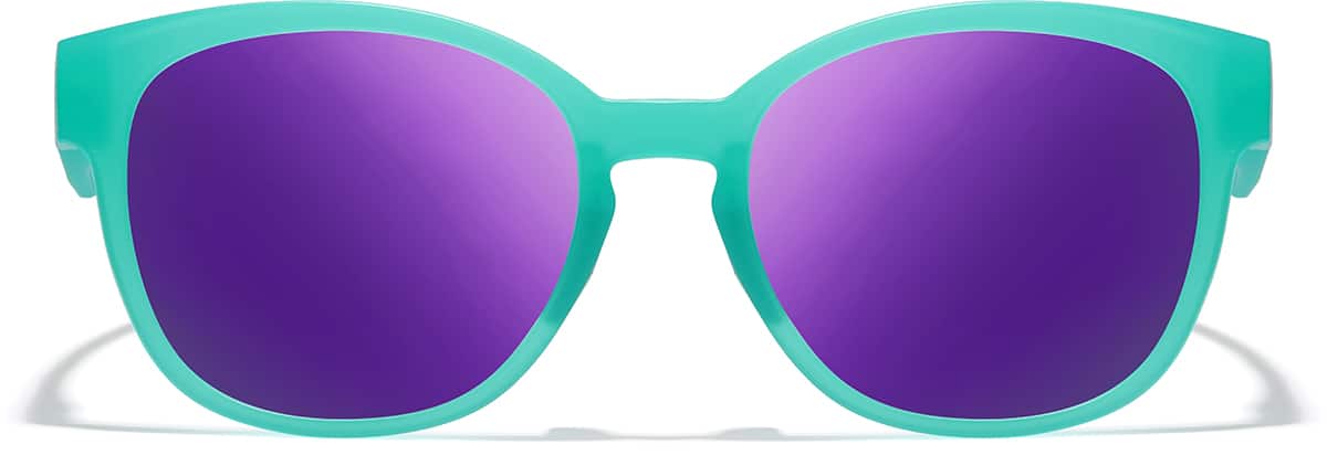 Front view of Zunnies - Square Sports Sunglasses 1013524 in Teal