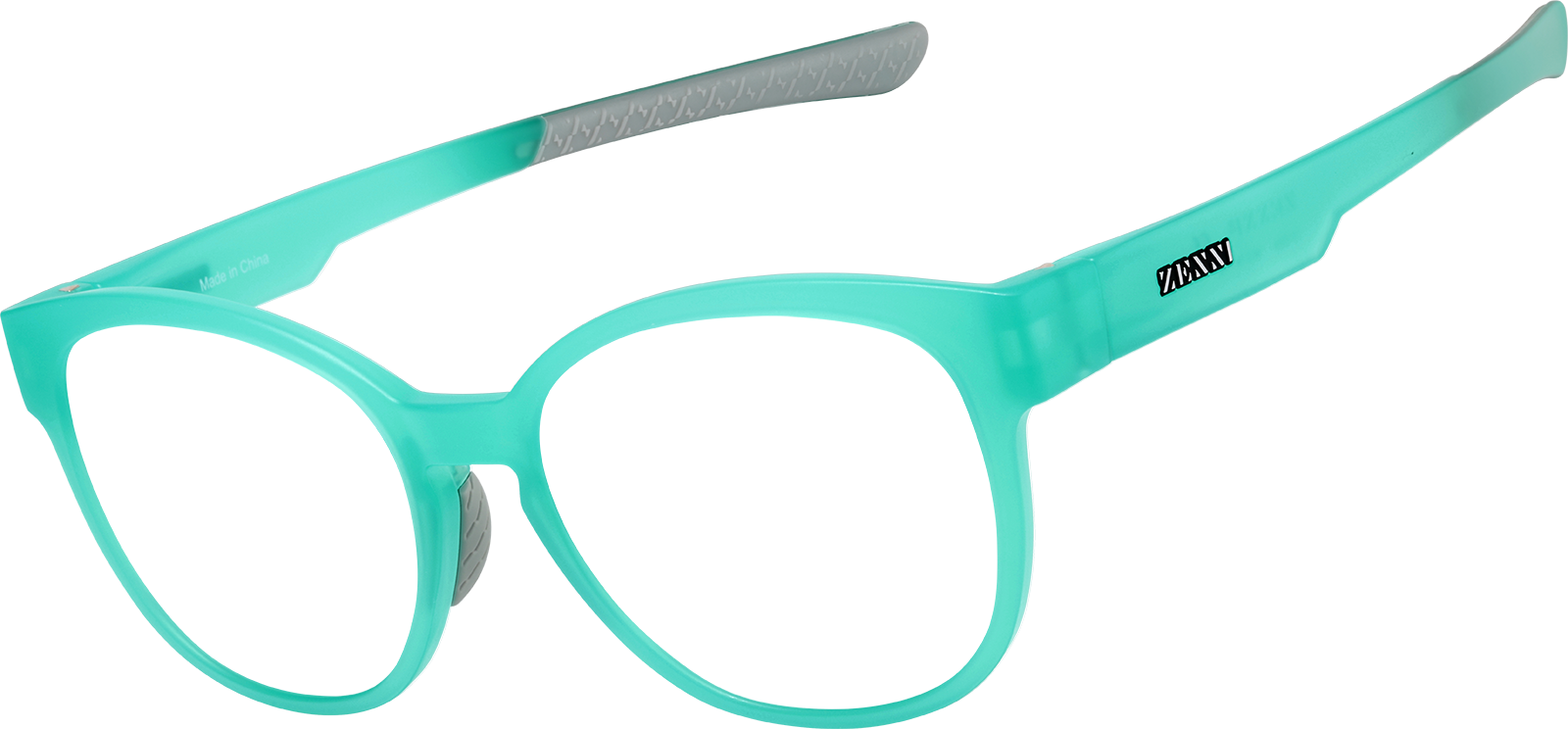 Angle view of Zunnies - Square Sports Sunglasses 1013524 in Teal