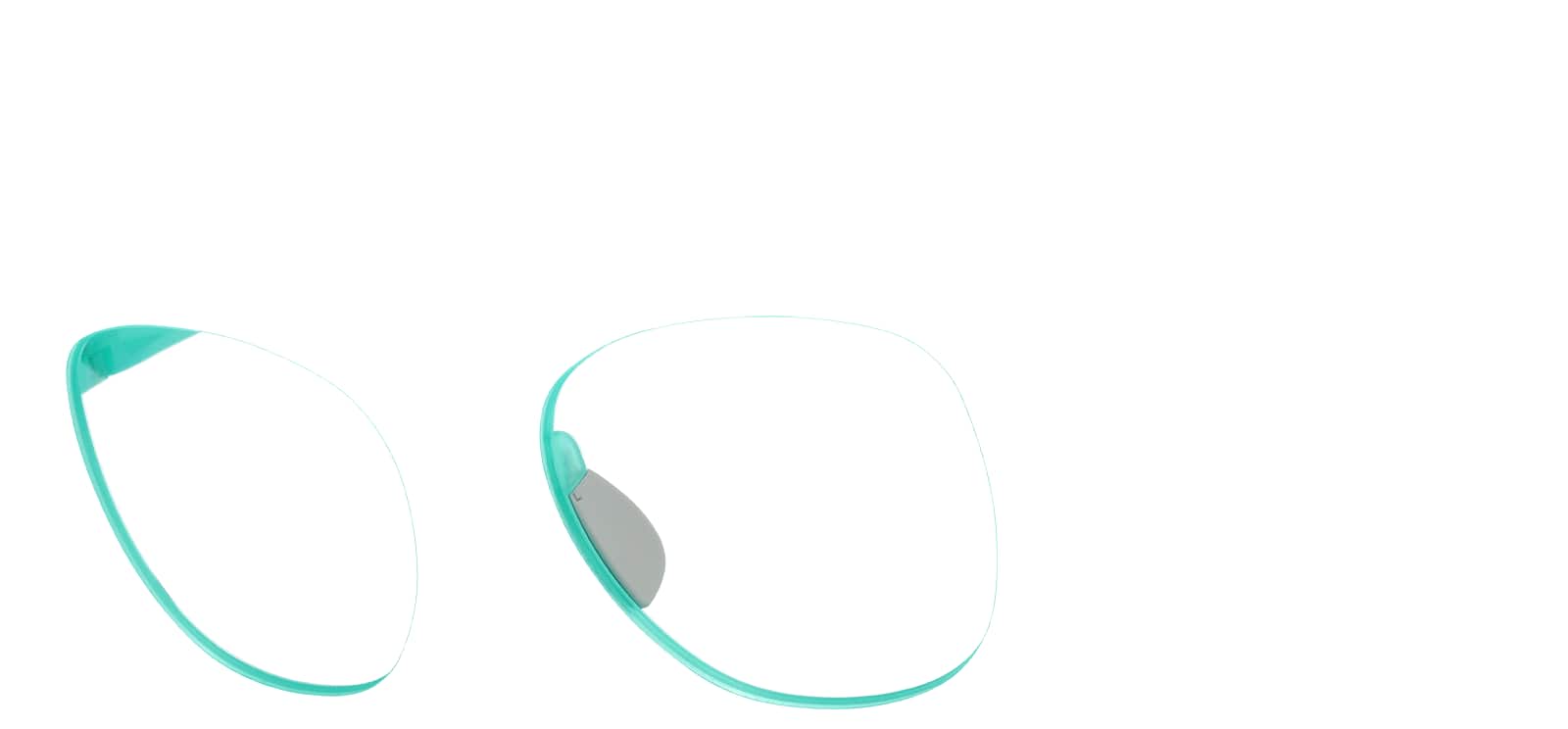 Angle view of Zunnies - Square Sports Sunglasses 1013524 in Teal