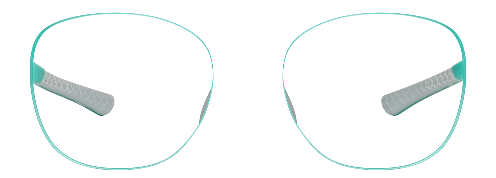 Front view of Zunnies - Square Sports Sunglasses 1013524 in Teal