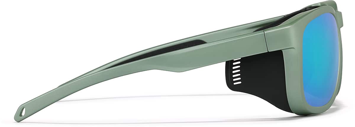 Side view of Zunnies - Square Sports Sunglasses 1013624 in Sage Green