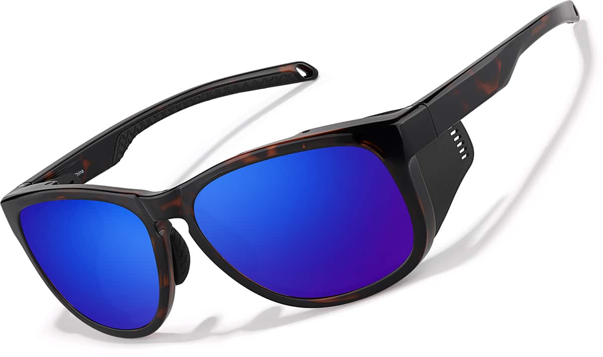 Angle view of Zunnies - Square Sports Sunglasses 1013635 in Tortoiseshell