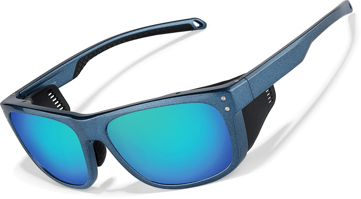 Angle view of Zunnies - Square Sports Sunglasses 1013716 in Blue