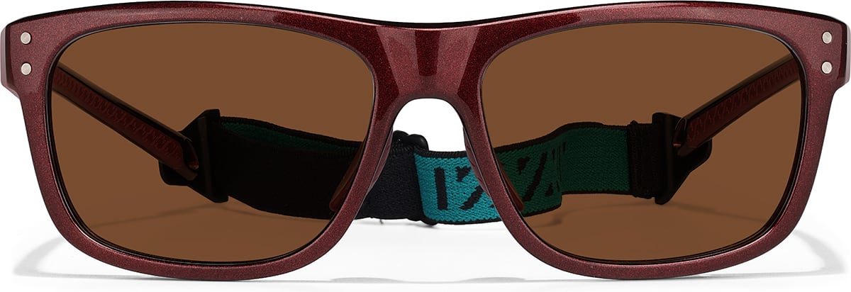 Front view of Square Sports Sunglasses 1013718 in Red