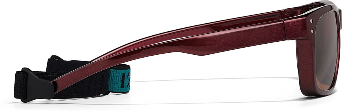 Side view of Square Sports Sunglasses 1013718 in Red