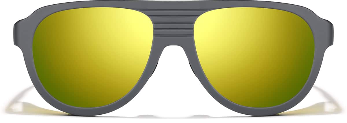 Front view of Zunnies - Aviator Sports Sunglasses 1013812 in Gray