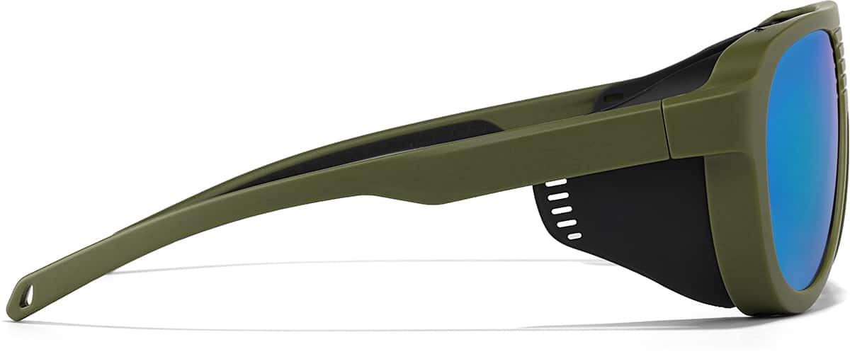 Side view of Zunnies - Aviator Sports Sunglasses 1013824 in Army Green