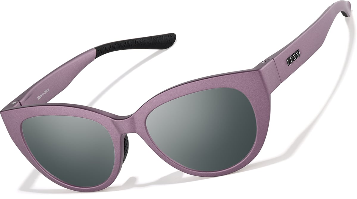 Angle view of Zunnies - Sports Cat-Eye Sunglasses 1013917 in Purple