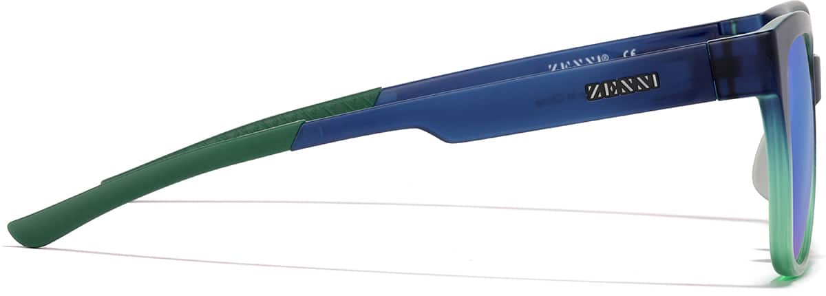 Side view of Zunnies - Square Sports Sunglasses 1014036 in Blue