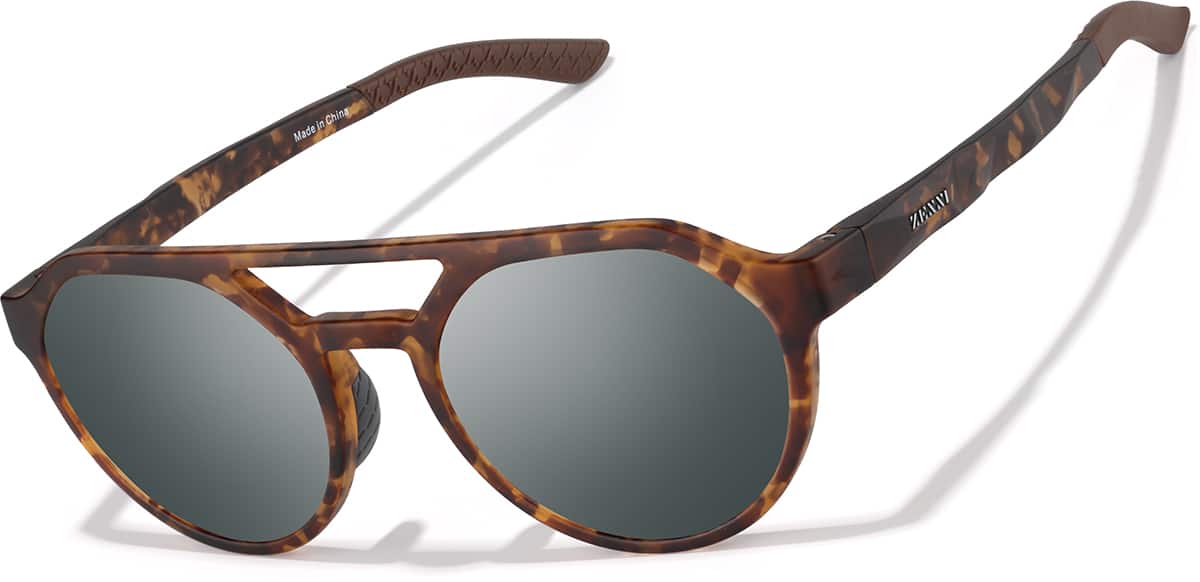 Angle view of Zunnies - Aviator Sports Sunglasses 1014225 in Tortoiseshell